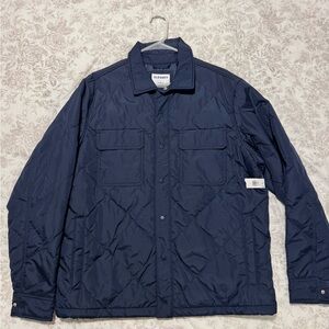 Old Navy Men's Dark Blue Quilted Shirt Jacket
